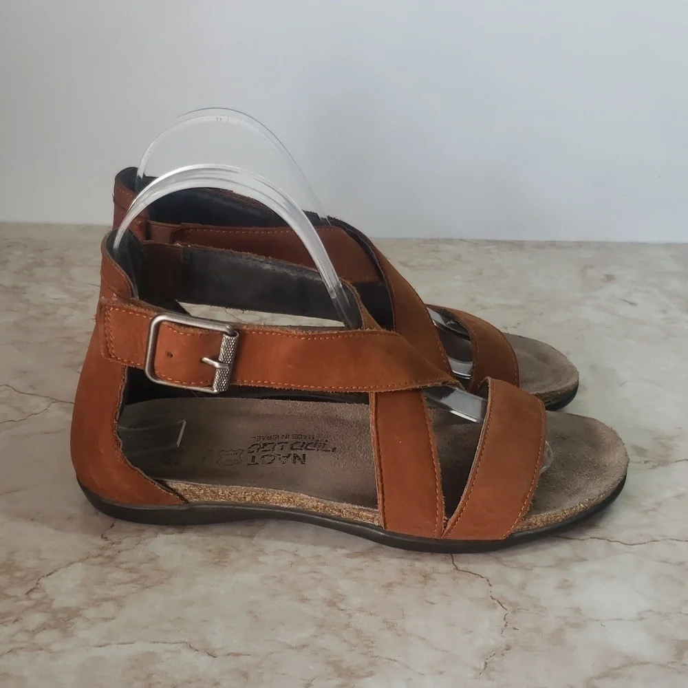 Naot Nrown Strappy Gladiator Sandals Size 37 - Picture 3 of 8